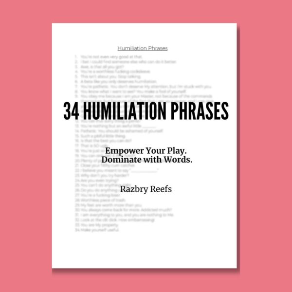 34 Humiliation Phrases